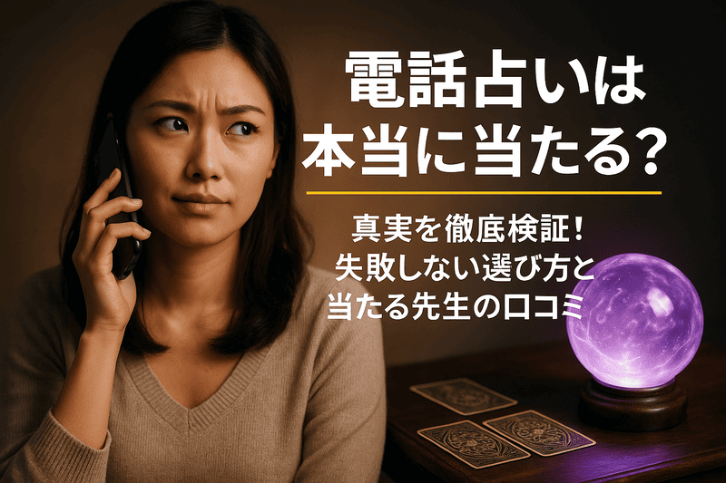 電話占いは本当に当たる？真実を徹底検証！失敗しない選び方と当たる先生の口コミ